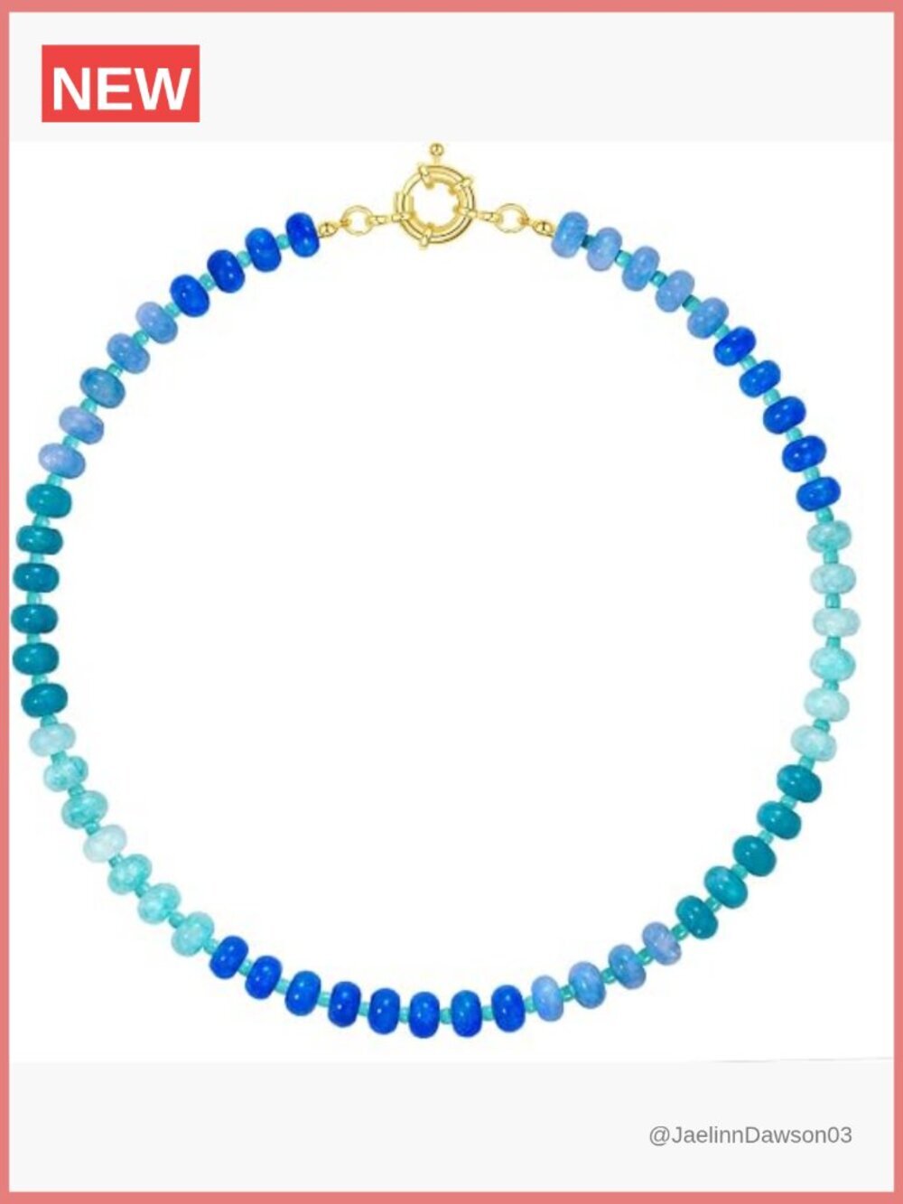 Boho Beaded Choker Necklace Natural Stone Handmade Gemstone Jewelry